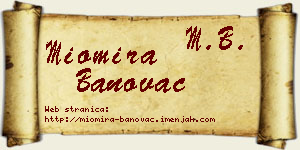 Miomira Banovac vizit kartica
